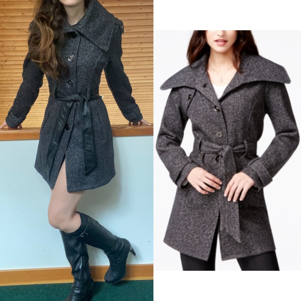 ❤️ Like New Macy’s Pea Coat w/ Reversible Belt